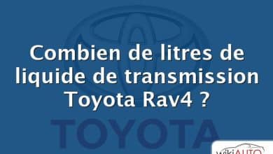 Combien de litres de liquide de transmission Toyota Rav4 ?